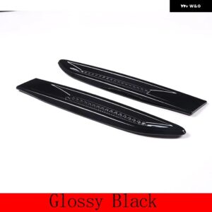 ジャガー 2個 ブラック XF XFL XE F ペース F ペース X761 ABS カーボンサイドフェンダー ベントトリムカバー カーアクセサリ - Glossy Black