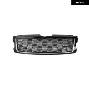 ランドローバー レンジローバーレーシンググリル レンジローバーヴォーグ L405 2018 2019 2020 フロントバンパー メッシュカバー グ - black and sliver