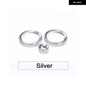 レンジローバー VELAR 2017-2019 RR EVOQUE 2019 2020 合金車中央空調ボリュームノブリングトリム - Silver