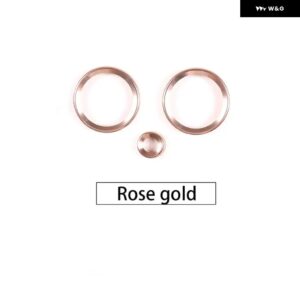 レンジローバー VELAR 2017-2019 RR EVOQUE 2019 2020 合金車中央空調ボリュームノブリングトリム - Rose gold