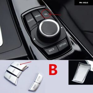 BMW マルチメディアボタン 装飾 カバー フレーム トリム F25 F26 F06 F07 G38 F15 F16 F10 F30 6/7シリーズ F20 F34 F36 F21 F48 - 1 set4