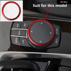 BMW マルチメディアボタン 装飾 カバー フレーム トリム F25 F26 F06 F07 G38 F15 F16 F10 F30 6/7シリーズ F20 F34 F36 F21 F48 - red