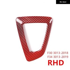 BMW カーボンスタイル ギアシフト ハンドルスリーブカバー トリム F20 F21 F22 F23 F30 F31 F34 F35 F32 F33 F36 インテリア アクセサリー - Red RHD