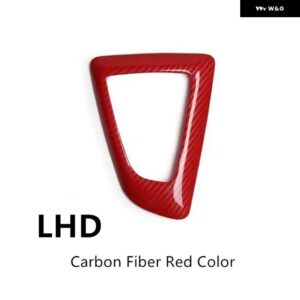 BMW カーボンスタイル ギアシフト ハンドルスリーブカバー トリム F20 F21 F22 F23 F30 F31 F34 F35 F32 F33 F36 インテリア アクセサリー - Red LHD
