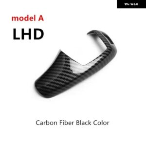 BMW カーボンスタイル ギアシフト ハンドルスリーブカバー トリム F20 F21 F22 F23 F30 F31 F34 F35 F32 F33 F36 インテリア アクセサリー - A Black LHD