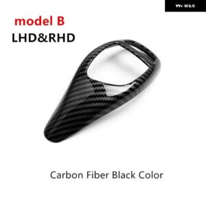 BMW カーボンスタイル ギアシフト ハンドルスリーブカバー トリム F20 F21 F22 F23 F30 F31 F34 F35 F32 F33 F36 インテリア アクセサリー - model B Black