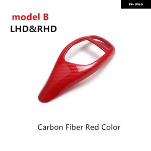 BMW カーボンスタイル ギアシフト ハンドルスリーブカバー トリム F20 F21 F22 F23 F30 F31 F34 F35 F32 F33 F36 インテリア アクセサリー - model B Red