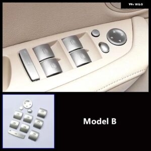 BMW ドア アームレスト 窓ガラス昇降ボタン 装飾 トリム 3 5シリーズ E90 E60 E70 E71 E84 X5 X6 X1 車内アクセサリー - B