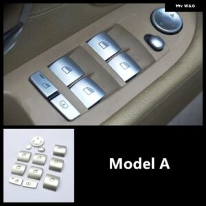 BMW ドア アームレスト 窓ガラス昇降ボタン 装飾 トリム 3 5シリーズ E90 E60 E70 E71 E84 X5 X6 X1 車内アクセサリー - A