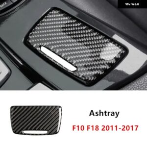 BMW カーボン中央 収納 ボックス パネル カバー トリム F10 F18 5シリーズ 2011-2017 カー スタイリング インテリア 灰皿スパンコール 装飾 - Ashtray