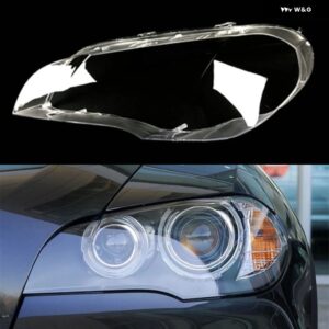 BMW フロントカーブライト ヘッドライト シェード シェルキャップ ヘッドランプ ランプカバー ヘッドライト レンズ ガラスランプシェード ケース X5 E70 200 - Left2