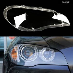 BMW フロントカーブライト ヘッドライト シェード シェルキャップ ヘッドランプ ランプカバー ヘッドライト レンズ ガラスランプシェード ケース X5 E70 200 - right