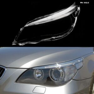 BMW オートライトケース 5シリーズ E60 E61 520I 523 525 530I 2004 2010 フロント ヘッドライト レンズ カバー ランプシェード ガラスキャップシェル - Low No Hole Left2
