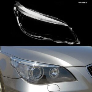 BMW オートライトケース 5シリーズ E60 E61 520I 523 525 530I 2004 2010 フロント ヘッドライト レンズ カバー ランプシェード ガラスキャップシェル - Low No Hole Right