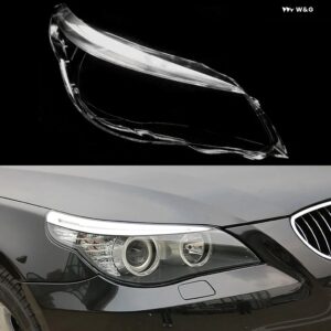 BMW オートライトケース 5シリーズ E60 E61 520I 523 525 530I 2004 2010 フロント ヘッドライト レンズ カバー ランプシェード ガラスキャップシェル - Low No Hole Right3