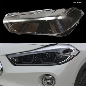 BMW クリアフロント ヘッドランプ ケースキャップ X2 F39 2018 2019 2020 自動 ヘッドライト カバー 自動ランプシェード ランプレンズ シェル - Left