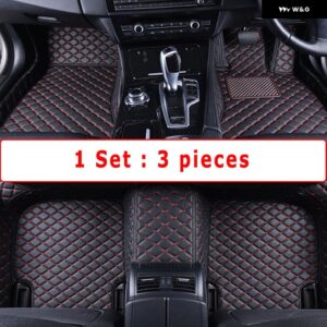 BMW RHD カーペット X4 2019-22 フロアマット敷物 防水 カスタム オート スタイリング インテリア アクセサリー 交換 - RHD 3pcs black red