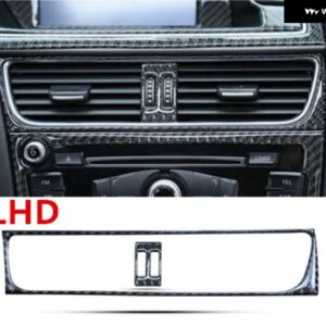 アウディ カーボン インテリア コントロール CD パネル カバー トリム A4 B8 A5 2009-2015 空調コンセントフレーム 装飾 トリム - LHD Air vents