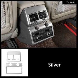 アウディ ステンレスリア エアコン ベントフレーム 装飾 カバー トリム Q7 2008-2015 カー スタイリング インテリア アクセサリー - Silver