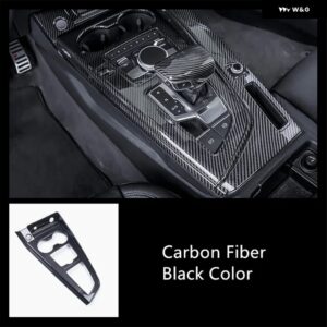 アウディ センターコンソール ギアシフト カバー トリム ABS A4 B9 2017-2019 カーボンカラー エア アウトレット フレーム 装飾 - 1 piece2