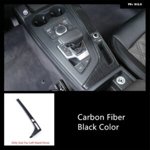 アウディ センターコンソール ギアシフト カバー トリム ABS A4 B9 2017-2019 カーボンカラー エア アウトレット フレーム 装飾 - 1 piece3