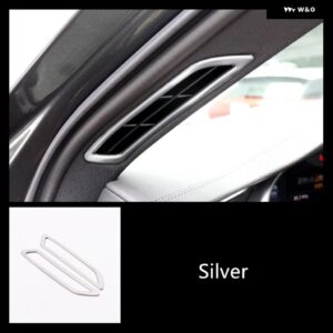 アウディ ステンレス エアコン ベントカバー トリム A6 C8 2019 ドア オーディオ スピーカー フレーム 装飾 デカール - 2 pieces