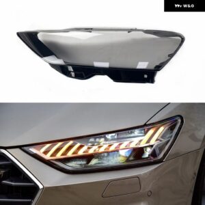 アウディ 交換用 ヘッドライト ケースシェル ヘッドライト レンズ カバー A7 RS6 RS7 2019-23 クリアランプシェード - Left