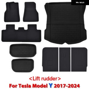 テスラ フロアマット トランク マット モデル3 Y 2024 2017 左右駆動 RHD LHD 全ウェザー型フロアライナー カーアクセサリー - model y 9pcs set