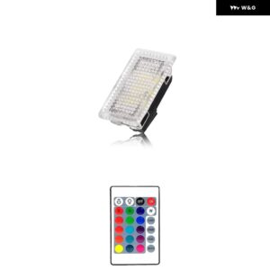 テスラ RGB LED ライト 電球 キット ムードランプ プロジェクター トランク ランプ リモコン インテリア モデルY 3 XS - Colour 1pcs with R-C