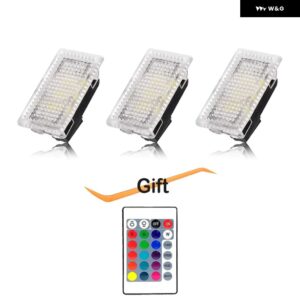 テスラ RGB LED ライト 電球 キット ムードランプ プロジェクター トランク ランプ リモコン インテリア モデルY 3 XS - Colour 3pcs with R-C