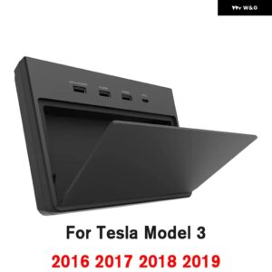 テスラ USB ハブ 5 IN 1 ポート モデルY 3 2016-20 ダッシュカムセントリーモードビューア USB ハブドングル USB - Model 3 2016 to 2019