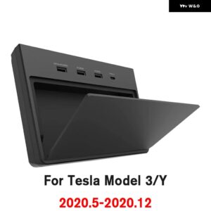 テスラ USB ハブ 5 IN 1 ポート モデルY 3 2016-20 ダッシュカムセントリーモードビューア USB ハブドングル USB - Model 3 Y 2020