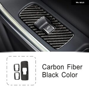 ボルボ センターコンソール パネル 装飾 カーボン S60 V60 2011-2019 LHD カー スタイリング ガラス昇降ボタン カバー トリム - 3 pieces