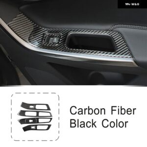 ボルボ センターコンソール パネル 装飾 カーボン S60 V60 2011-2019 LHD カー スタイリング ガラス昇降ボタン カバー トリム - 7 pieces