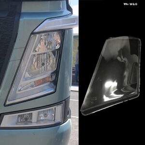 ボルボ オートライトキャップ FM460 FM440 トラック フロント ヘッドライト カバー ランプカバー クリアランプシェード ランプシェルガラスレンズ ケース - Left