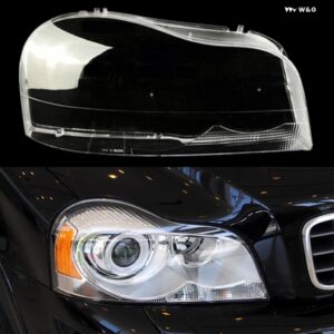 ボルボ XC90 2004 2013 フロントクリアランプシェード ヘッドランプ カバー ガラスランプシェード キャップ交換用 ヘッドライト シェルカバー レンズ - right