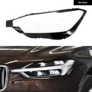 ボルボ XC60 2018 2024 クリアランプシェード ヘッドランプ カバー ガラスランプシェード フロント ヘッドライト メガネ シェルカバー レンズ - Left