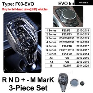 BMW クリスタル ギア シフト ノブ F30 F31 F32 F36 F01 I8 F25 F26 F20 F22 F11 F10 クリスタルギア ボックス レバー スティックハンドルアクセサリー - EVO