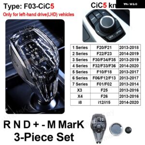 BMW クリスタル ギア シフト ノブ F30 F31 F32 F36 F01 I8 F25 F26 F20 F22 F11 F10 クリスタルギア ボックス レバー スティックハンドルアクセサリー - CiC5