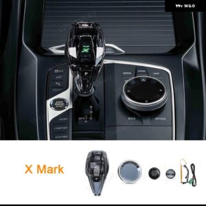 BMW クリスタル ギア シフト ノブレバー ヘッドル G20 G22 G29 X5 G05 X6 G06 X7 G07 G08 1 2 3 4 8シリーズ IX3 X3 Z4 同期周囲光 - X Mark