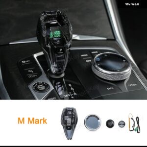 BMW クリスタル ギア シフト ノブレバー ヘッドル G20 G22 G29 X5 G05 X6 G06 X7 G07 G08 1 2 3 4 8シリーズ IX3 X3 Z4 同期周囲光 - M Mark
