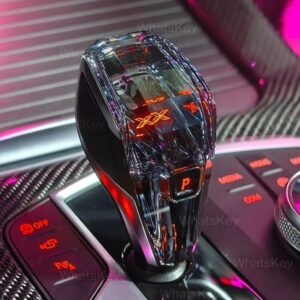 BMW クリスタル ギア シフト ノブロッドオレンジ LED ライト付き G20 G22 G26 X3 G01 IX3 G08 X4 G14 X6 G06 X7 G07 X5 G05 クリスタルギア - X Mark