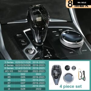 BMW クリスタル ギア シフト ノブキット 同期 アンビエントライト 付き G20 G22 G29 X5 G05 X6 G06 X7 G07 Z4 IX3 X3 G01 G08 ムードランプ - 8 Mark