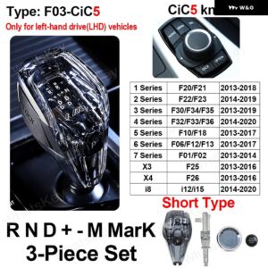 BMW クリスタル ギア シフト ノブ F30 F31 F32 F36 F01 I8 F25 F26 F20 F22 F11 F10 ギア ボックス レバー スティックハンドルアクセサリー - CiC5