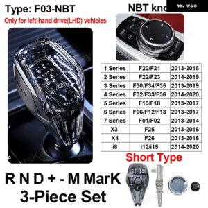 BMW クリスタル ギア シフト ノブ F30 F31 F32 F36 F01 I8 F25 F26 F20 F22 F11 F10 ギア ボックス レバー スティックハンドルアクセサリー - NBT