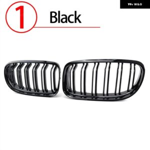 BMW フロント バンパー キドニーグリル 3シリーズ E90 E91 LCI 40148 交換ダブルスラットブラックグリル - 1.Black