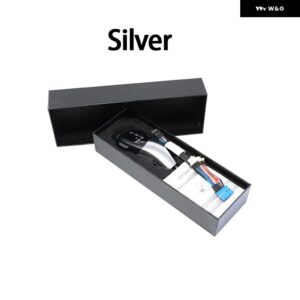 BMW LED ハンドル ギア シフト ノブレバー スティックヘッド 1シリーズ E81 E82 E87 E88 1メートル 2004-2011 アクセサリー - Silver
