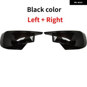 BMW カーボンパターン ブラックサイド ミラー カバー キャップの交換 E46 316I 318I 318D 320D 320I 325I 328I 330D 330I 1998-2005 - Left　and　Right　Black