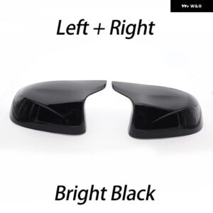 BMW 1ペア リアビューサイドケース トリム M スタイル バック ミラー キャップ F25 X3 F26 X4 F15 X5 F16 X6 2014-2018 アクセサリー - 1 pair black