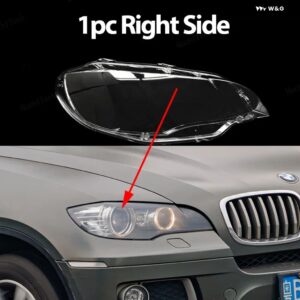BMW 自動フロント ヘッドライト カバー クリアガラス ヘッドランプ シェード ランプシェルマスク X6 X6M E71 E72 2008-14 X5M E70 10-13 - 1pc　Right　Side